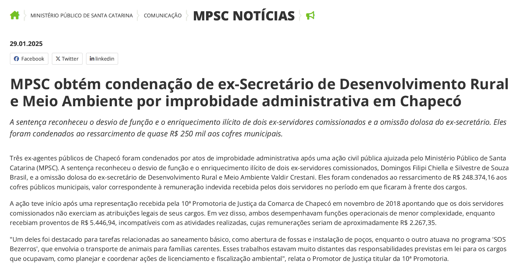 Notícia 1